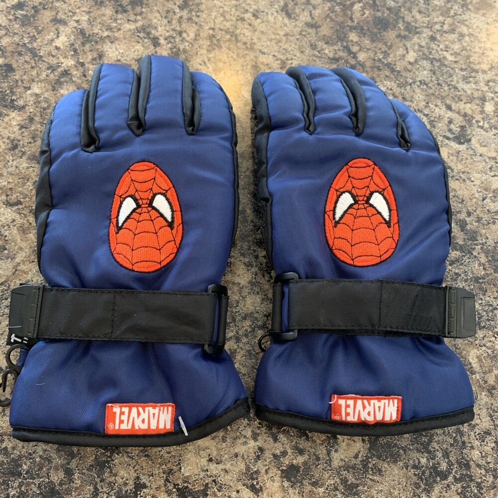 Marvel‎ Thinsulate Blue Spiderman Gloves Boys Size M